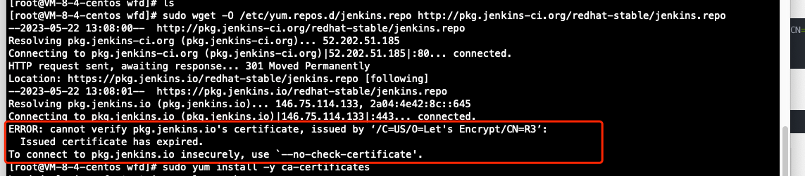 centos安装jenkins