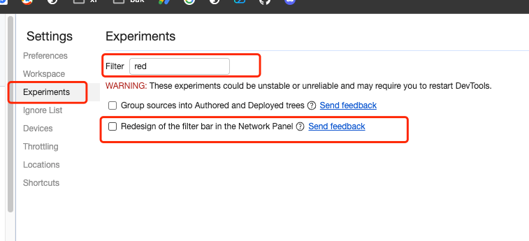 chrome network面板资源过滤被收缩成了一个面板