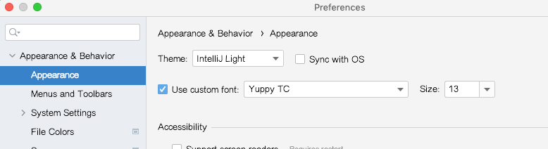 webstorm字体设置